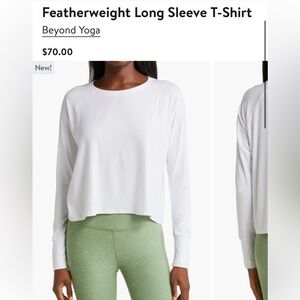 Beyond yoga NWT white tee